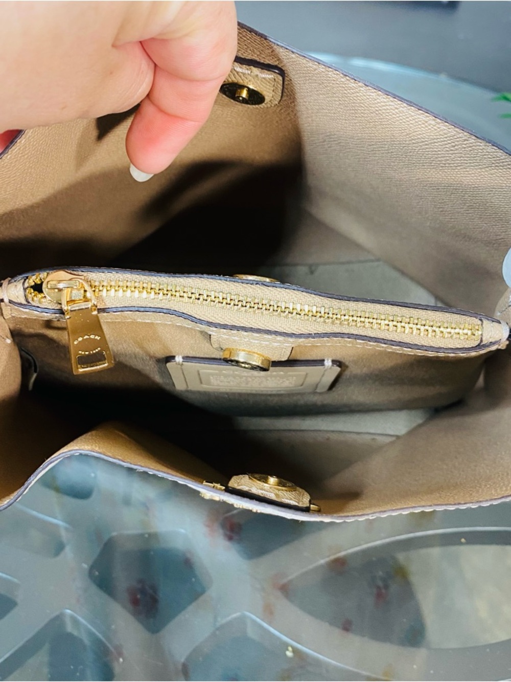 COACH Small Town Bucket Bag In Signature Canvas With Mystical Floral Print - Picture 10 of 12